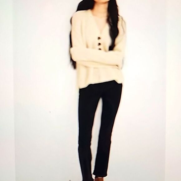 Madewell Ribbed Lyle Henley Sweater Large - Picture 1 of 5